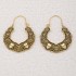 European and American foreign trade jewelry retro ethnic style metal hollow flower earrings Bohemian carved flower earrings