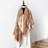 Korean version 2024 new imitation cashmere scarf with simple and high-end letters, contrasting colors, double-sided autumn and winter warm shawl for women