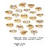 Cross border hot selling diamond studded eye cross leaf ring multi joint 23 piece set pearl sun moon ring