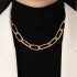 Cross border Ins style simple and fashionable necklace with personalized thick chain, punk hip-hop style knotted collarbone chain for women