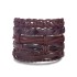 Retro Batman rope woven handmade bead woven bracelet jewelry fashionable multi-layer leather bracelet set for men