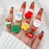 Christmas personalized cute cartoon ring Santa Claus reindeer snowman resin ring versatile accessories wholesale for women