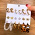 European and American Cross border Retro Love Butterfly Earring Set 9-piece Creative Serpentine Sword Mushroom Ear Buckle Wholesale