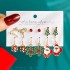 Christmas Earrings Drip Oil Santa Claus Christmas Tree Elk Set Christmas Party Accessories Christmas Earrings Female