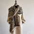 Elegant and intellectual style thick winter shawl for women's autumn and winter travel versatile multifunctional warm scarf leopard print scarf