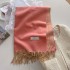 2024 new solid color high-end imitation cashmere soft scarf versatile atmosphere scarf, autumn and winter oversized shawl