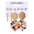 Cross border accessories European and American earrings 6-piece set Geometric metal acrylic sheet tassel earrings set Jewelry wholesale