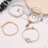 Cross border hot selling creative turquoise tassel round stone bracelet AliExpress fashion trend style bracelet four piece set for women