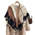 Cashmere scarf feels like a plaid tassel shawl for couples to keep warm. Imitation cashmere scarf is versatile and can be used as a car interior cold blanket