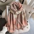 400g Thick Version Retro Ethnic Style Bluebird Scarf for Women's Winter Luxury Warm Neck Imitation Cashmere Shawl