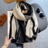 Autumn and winter scarf new product double-sided imitation cashmere warm shawl women's V-shaped pattern jacquard Korean version versatile scarf wholesale