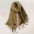 2022 Solid Color Scarf Women's Tassel Imitation Cashmere Golden Classic Double sided Shawl Korean Edition Versatile Warm Scarf Wholesale Hot Item