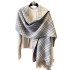 2024 new fashionable and versatile plaid autumn and winter double-sided imitation cashmere scarf, winter high-end warm shawl for women