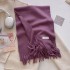 Korean autumn and winter new classic solid color wool women's warm scarf fashionable and high-end scarf for couples