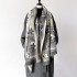 2024 Autumn/Winter New Imitation Cashmere Paris Tower Retro Pentagram Printed Double sided Warm Scarf Shawl Waist