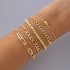 Amazon Cross border New Retro Wide Bracelet Simple Geometric Opening Round Bead Gold Smooth Surface Bracelet Jewelry Set