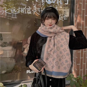 Winter European and American imitation cashmere scarf for women with high-end feeling, air-conditioned room long style, external shawl, live broadcast scarf factory wholesale