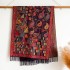 2024 new autumn and winter flat triangular graphic ethnic style imitation cashmere tassel warm scarf shawl cape for women