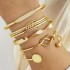 European and American cross-border retro simple chain bracelet fashion mix and match open bracelet bracelet bracelet bracelet, hand decoration, layering style combination wholesale