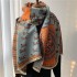 400g autumn and winter new warm wool scarf for carriages, women's winter double-sided imitation cashmere thick scarf, air conditioning shawl