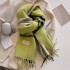 2024 new girls' forest style contrasting color autumn and winter double-sided imitation cashmere scarf, winter high-end warm shawl