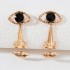 Cross border jewelry court style antique crystal tassel pendant earrings personality devil's eye exaggerated atmospheric earrings for women