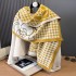 2024 Winter New Thousand Bird Grid Scarf Korean Edition Thick Warm Double sided Flower Shawl Imitation Cashmere Scarf