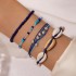 New cross-border accessories from Europe and America, fashionable and simple. Love pentagram moon combination six piece bracelet set