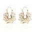 Amazon's new foreign trade bohemian style metal retro earrings with carved hollow earrings and earrings pendants