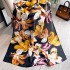 Spring/Summer New Silk Scarf Long Fashion Travel Shawl Flower Lijing Forged Neck Mom's Versatile Scarf for Women