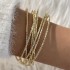 Cross border European and American retro personality exaggerated wide face bracelet set gold smooth irregular wristband bracelet multi piece set