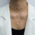 Pearl necklace, women's fashionable style, trendy OT buckle, heart pendant, collarbone chain, internet famous accessory, cool style sweater, collarbone chain