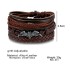 Retro Batman rope woven handmade bead woven bracelet jewelry fashionable multi-layer leather bracelet set for men