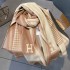 Classic Korean Fashion Letter Thousand Bird Grid Imitation Cashmere Scarf for Women in Winter Thickened Double sided Air Conditioning Shawl Scarf for Women