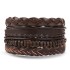 Retro Batman rope woven handmade bead woven bracelet jewelry fashionable multi-layer leather bracelet set for men