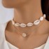 Cross border jewelry Bohemian beach series starfish bead single-layer necklace beach vacation style collarbone chain for women