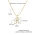 Cross border new European and American 26 letter creative simple copper inlaid zircon snake chain gold necklace high-end collarbone chain for women