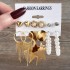 European and American Metal Rainbow Rice Bead Earrings Geometric Circle Pearl Earrings Retro Earrings Set 6-piece Set for Women