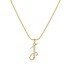 Cross border new European and American 26 letter creative simple copper inlaid zircon snake chain gold necklace high-end collarbone chain for women