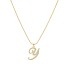 Cross border new European and American 26 letter creative simple copper inlaid zircon snake chain gold necklace high-end collarbone chain for women