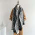 Korean version new geometric fashion double-sided imitation cashmere scarf, warm long scarf, high-end and versatile, warm and thick scarf for keeping warm