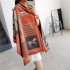 400g Thick Version Retro Ethnic Style Bluebird Scarf for Women's Winter Luxury Warm Neck Imitation Cashmere Shawl