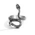 European and American exaggerated animal ring, alloy made old joint ring, cross-border metal open ring, frog snake shaped ring