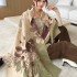 Autumn and winter magnolia flower fragrance imitation cashmere scarf, thickened Western style shawl, fresh, sweet, versatile, cold resistant and warm scarf