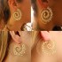 Wish AliExpress New Product: Leaf Spiral Personalized Rotating Roman Earrings, Leaf Earnail Accessories for Women