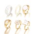 Cross border Oil Drop Butterfly Smile Ring 6-piece Set Cross border Ins Love Joint Ring Set Wholesale