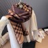 Korean style fashion plaid double-sided imitation cashmere plaid warm women's scarf autumn and winter new versatile shawl outerwear