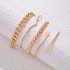 European and American Cross border New Retro Simple Thick Chain Bracelet Fashion Versatile Open Bracelet Stacked Style Set Handmade