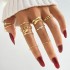 Cross border hot selling diamond studded eye cross leaf ring multi joint 23 piece set pearl sun moon ring