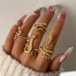 Amazon Cross border Personalized Retro Snake Animal Ring with Multiple Snake Shaped Four Piece Ring Set Jewelry for Women